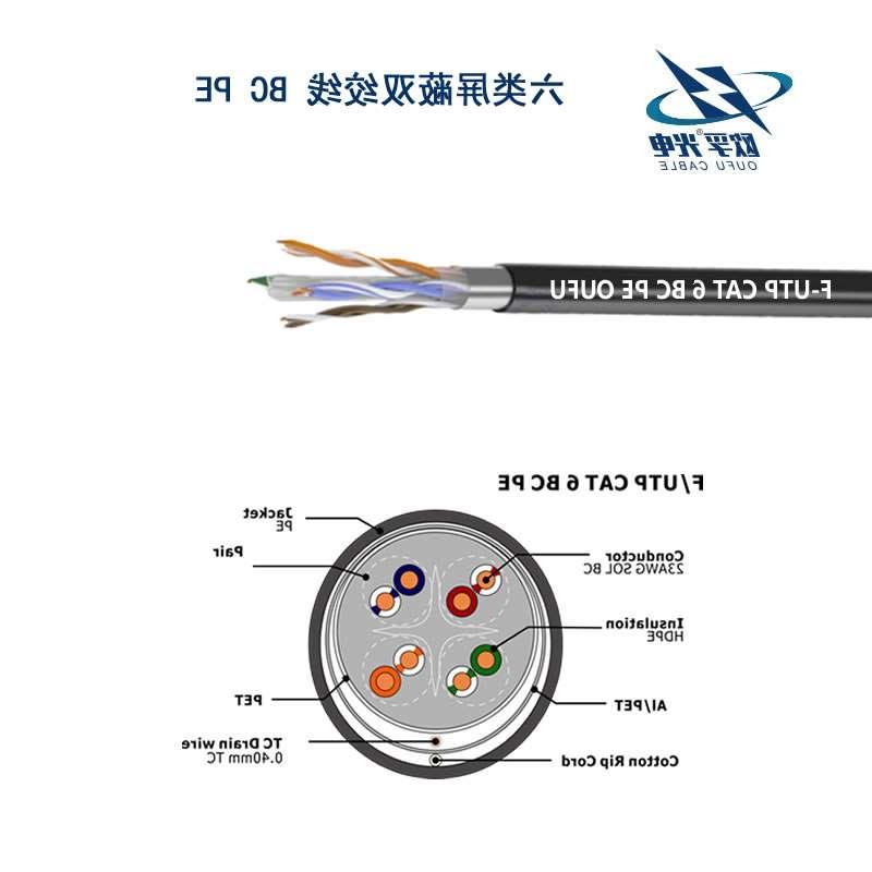 台湾F/UTP6类4对屏蔽室外电缆(23AWG)